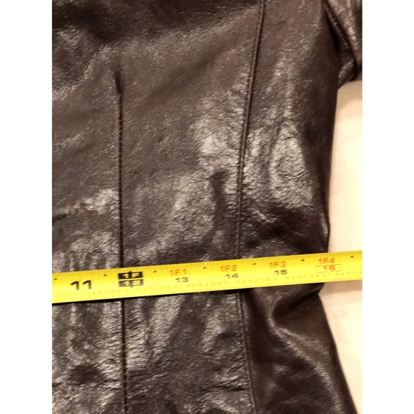 Sold-Jade Leather Wear Brown Leather Zip Front Jacket, Size XL - Picture 12 of 14